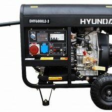 Узнать характеристики: Дизельный генератор Hyundai DHY 6000LE - 3 + колеса Дизельный генератор Hyundai DHY 6000LE - 3 + колеса