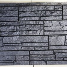 Цокольный сайдинг Docke Фасадные панели коллекции STEIN (песчаник) Антрацит 