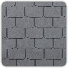 Битумная черепица Docke Pie Simple Крона (цвет Серый) окисленная 