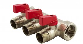 Коллектор 1" Fado с шаровыми кранами